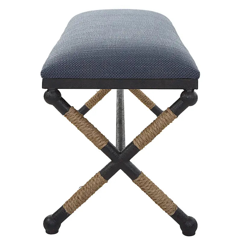 Rustic Navy Bench - 48W x 21H x 16D