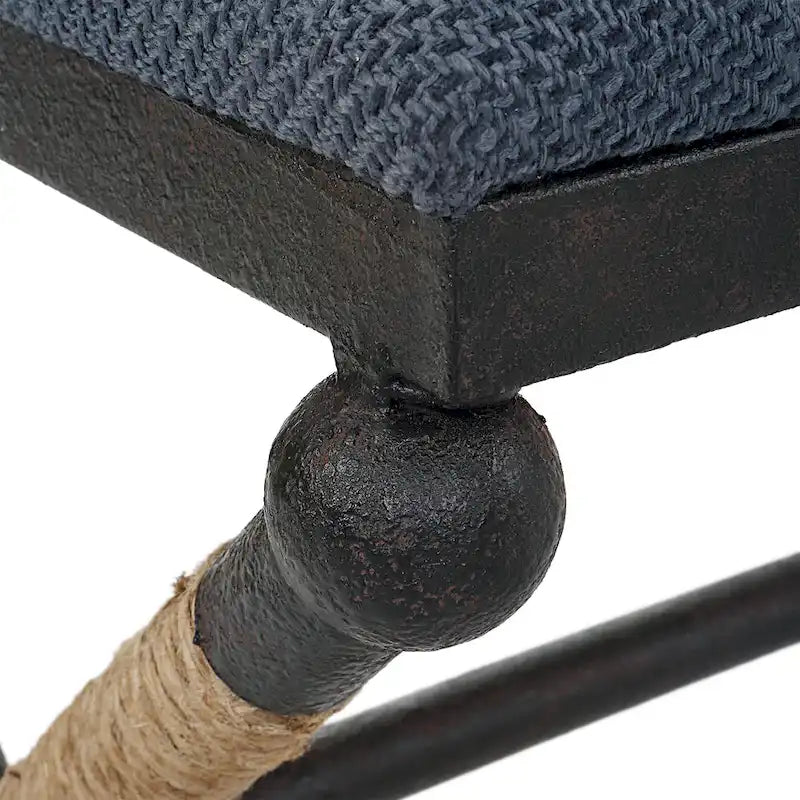 Rustic Navy Bench - 48W x 21H x 16D
