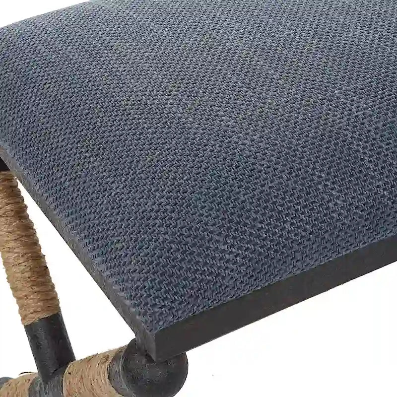 Rustic Navy Bench - 48W x 21H x 16D