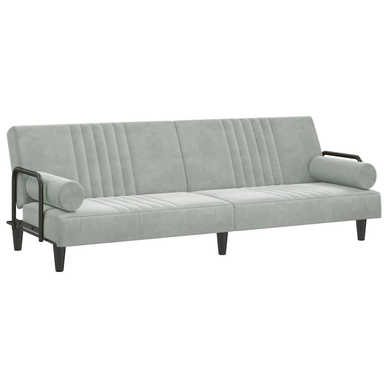 Velvet Sofa Bed with Armrests, Folding Daybed Recliner Loveseat - 80.7 x 35 x 27.6