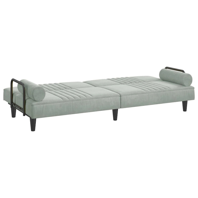Velvet Sofa Bed with Armrests, Folding Daybed Recliner Loveseat - 80.7 x 35 x 27.6