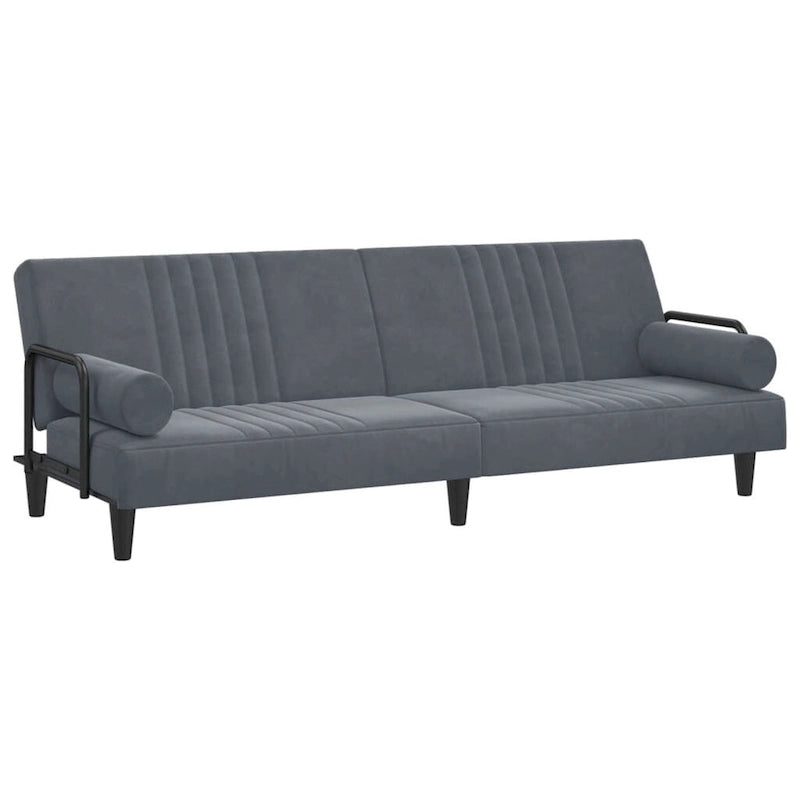 Velvet Sofa Bed with Armrests, Folding Daybed Recliner Loveseat - 80.7 x 35 x 27.6