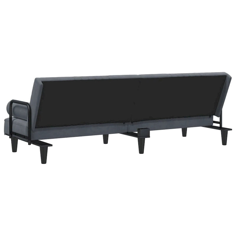 Velvet Sofa Bed with Armrests, Folding Daybed Recliner Loveseat - 80.7 x 35 x 27.6