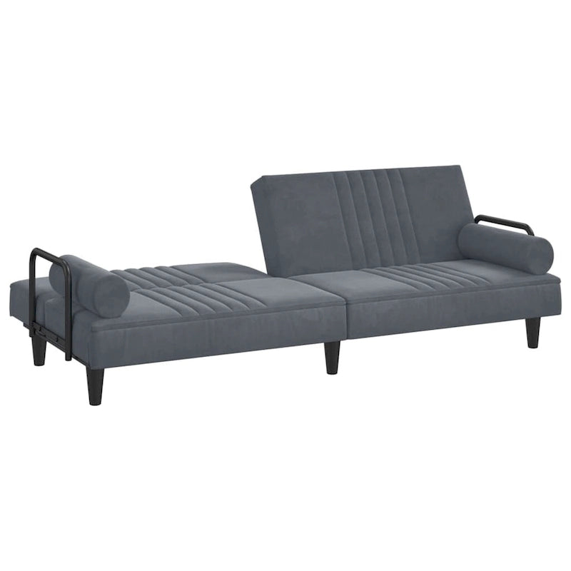 Velvet Sofa Bed with Armrests, Folding Daybed Recliner Loveseat - 80.7 x 35 x 27.6