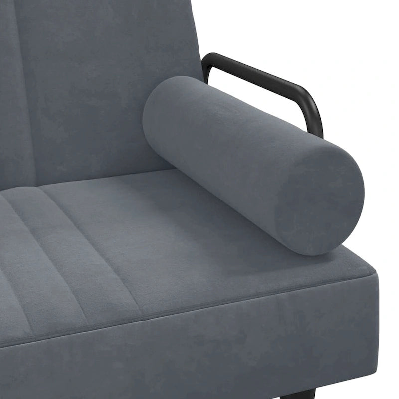 Velvet Sofa Bed with Armrests, Folding Daybed Recliner Loveseat - 80.7 x 35 x 27.6