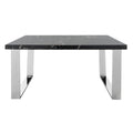 Black/Brass Square Coffee Table - 31.5 x 31.5 x 15.8