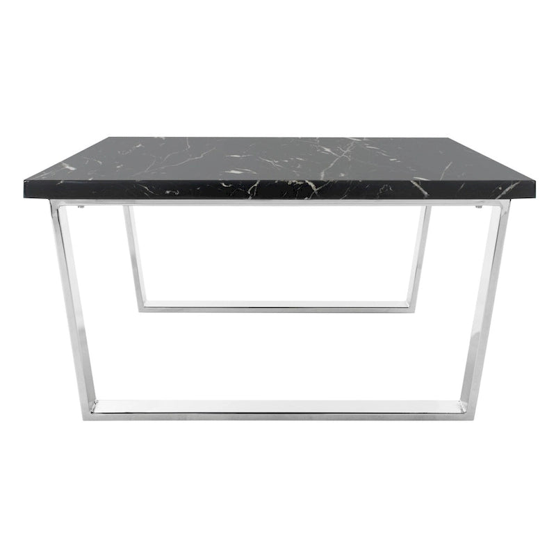 Black/Brass Square Coffee Table - 31.5 x 31.5 x 15.8