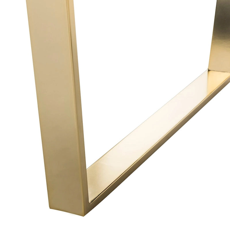 Black/Brass Square Coffee Table - 31.5 x 31.5 x 15.8