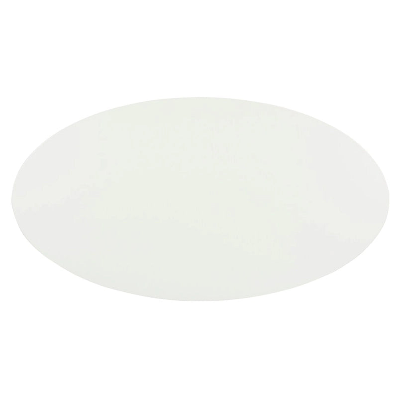 Mid-Century Oval Coffee Table - 51Wx28Dx18H, White & Natural Wood