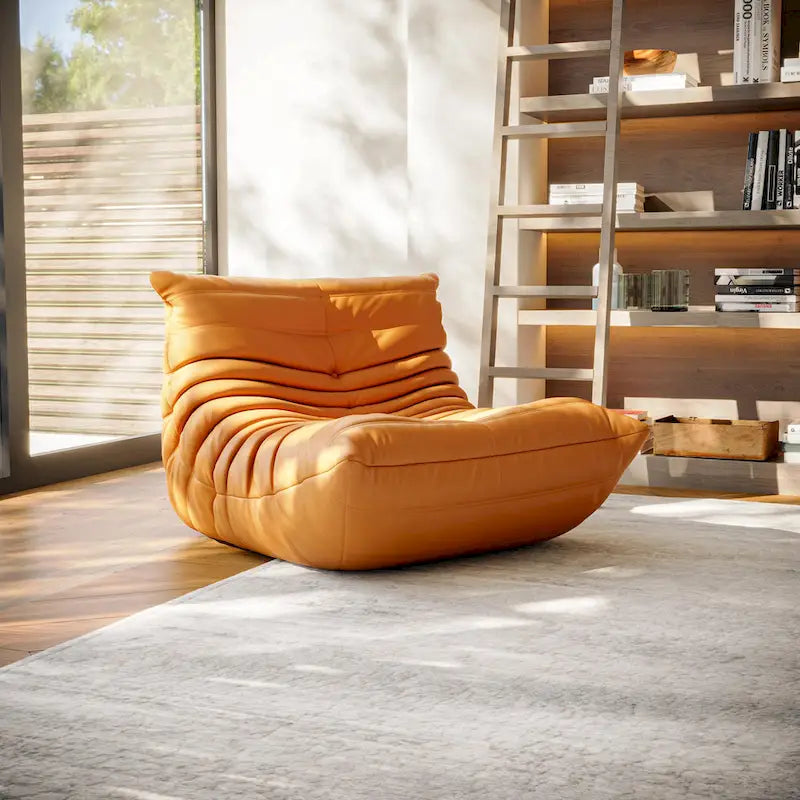 Microfiber Leather Ergonomic Floor Sofa