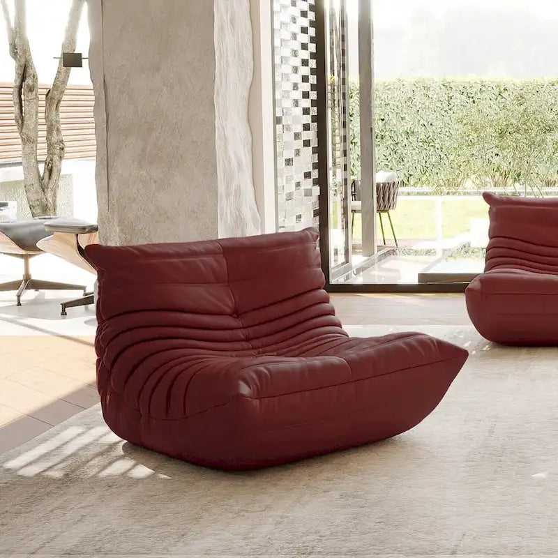 Microfiber Leather Ergonomic Floor Sofa