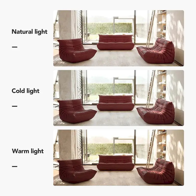Microfiber Leather Ergonomic Floor Sofa