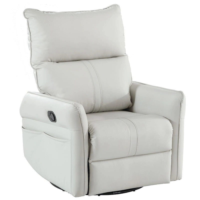 Fauteuil inclinable, pivotant et à bascule en cuir synthétique moderne
