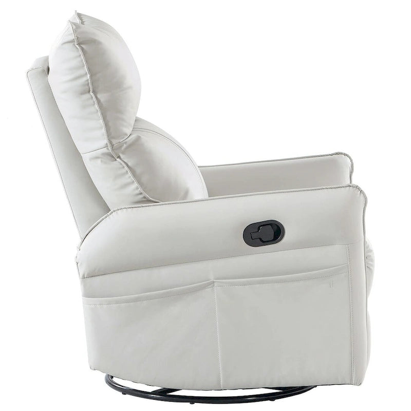 Modern PU Leather Rocker Seating Glider Swivel Recliner Chair