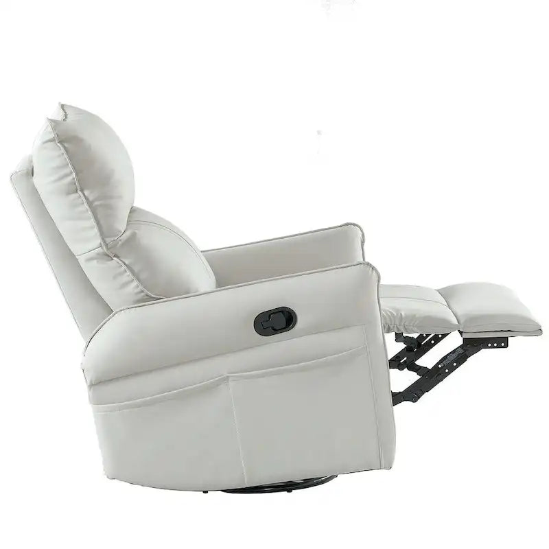 Modern PU Leather Rocker Seating Glider Swivel Recliner Chair