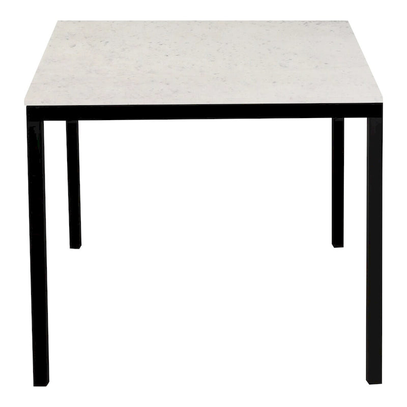 Modern White Marble-Top Dining Table - 60W x 30H x 36D