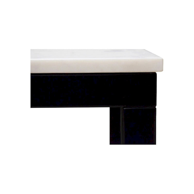 Modern White Marble-Top Dining Table - 60W x 30H x 36D
