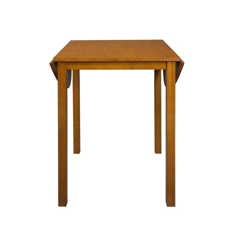 Solid Wood Drop Leaf Dining Table, Antique Walnut - 39.25W x 23.25D x 29H
