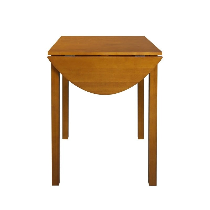 Solid Wood Drop Leaf Dining Table, Antique Walnut - 39.25W x 23.25D x 29H