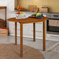 Solid Wood Drop Leaf Dining Table, Antique Walnut - 39.25W x 23.25D x 29H
