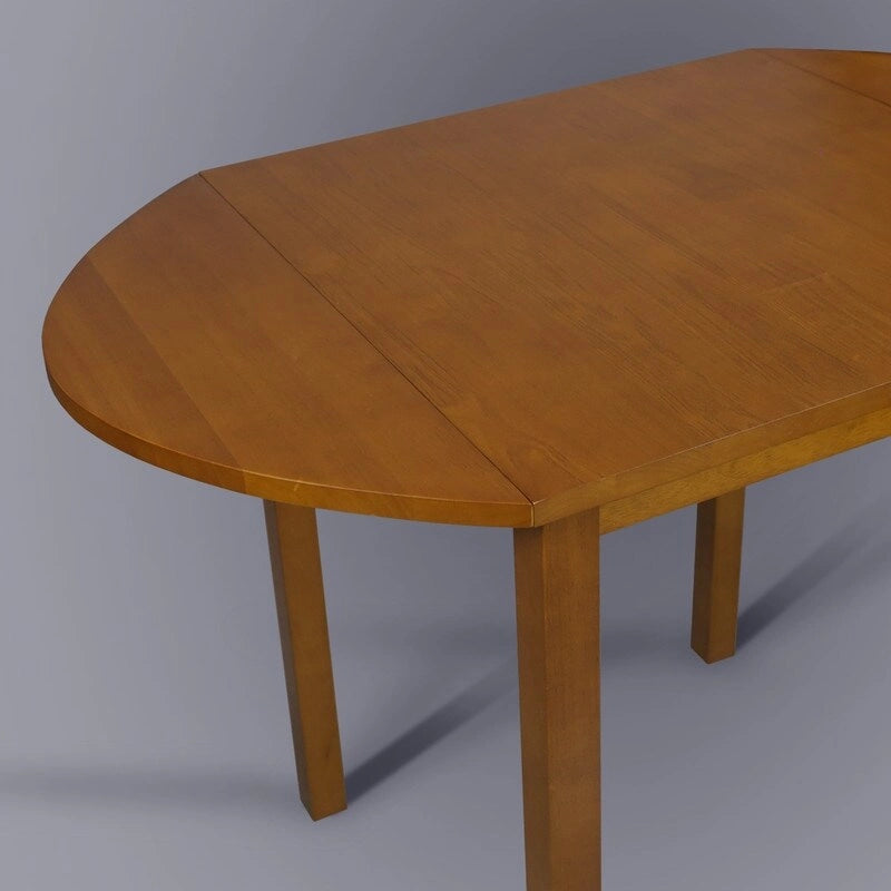 Solid Wood Drop Leaf Dining Table, Antique Walnut - 39.25W x 23.25D x 29H