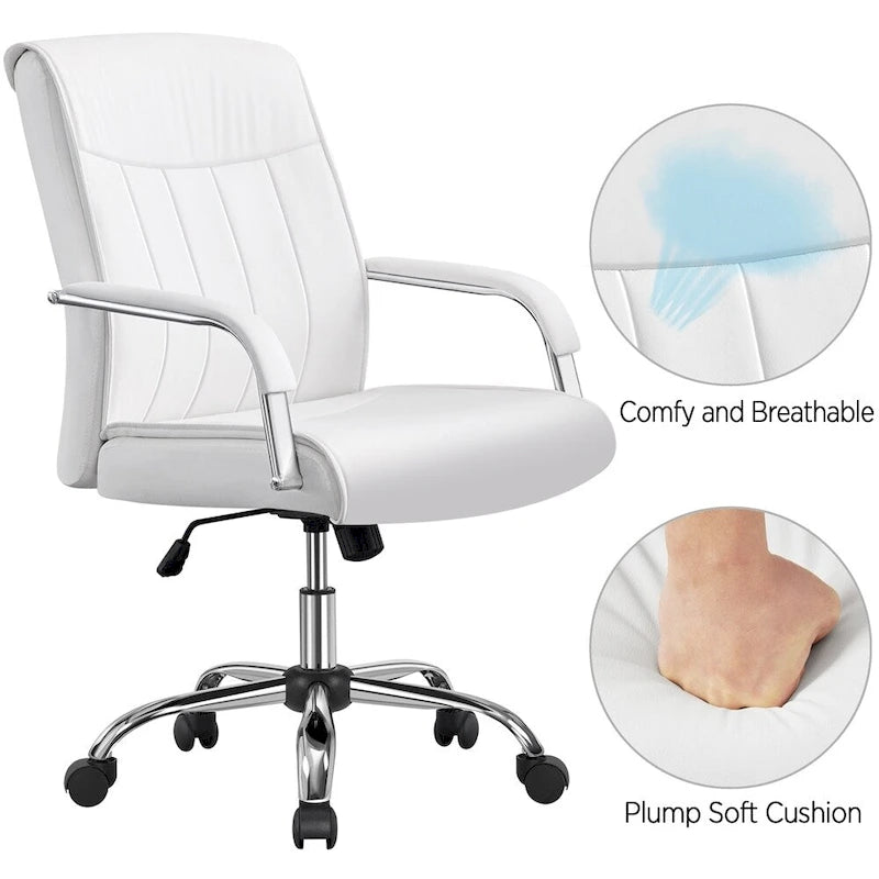 Contemporary PU Leather Executive Chair with High Back