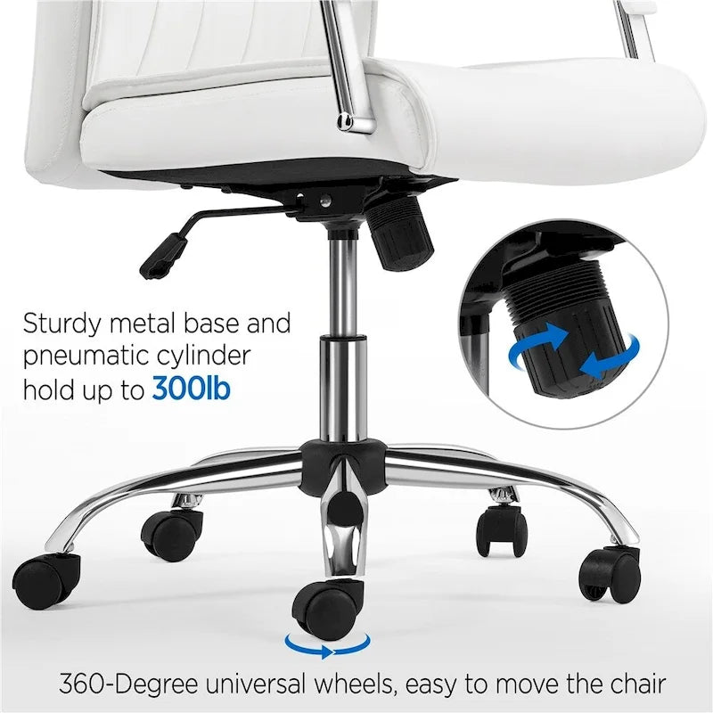 Contemporary PU Leather Executive Chair with High Back