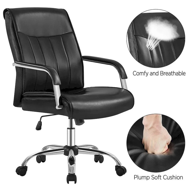 Contemporary PU Leather Executive Chair with High Back