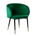 Rustic Velvet Upholstered Dining Chair