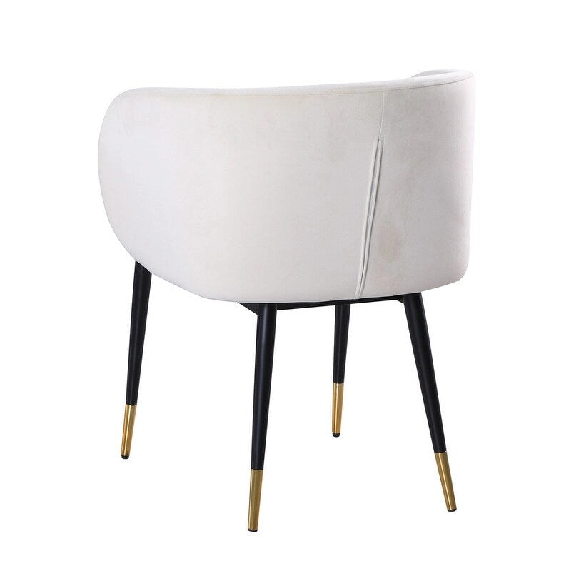 Rustic Velvet Upholstered Dining Chair