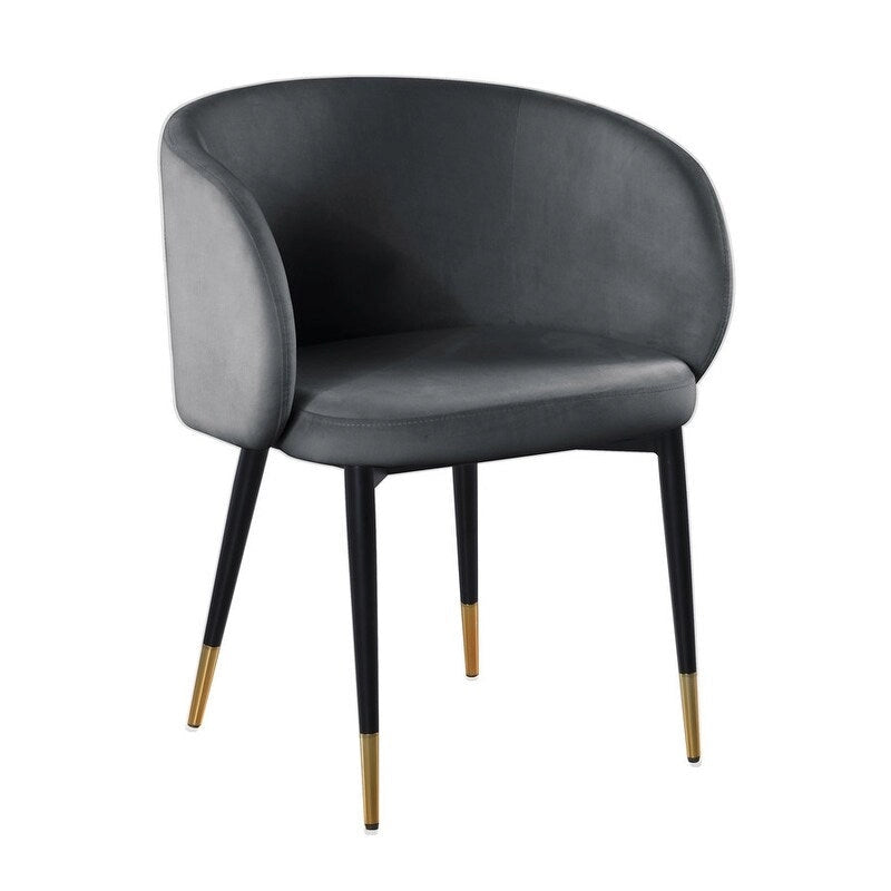 Rustic Velvet Upholstered Dining Chair