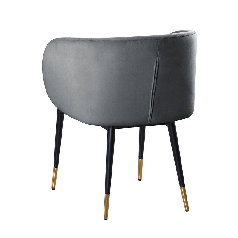 Rustic Velvet Upholstered Dining Chair