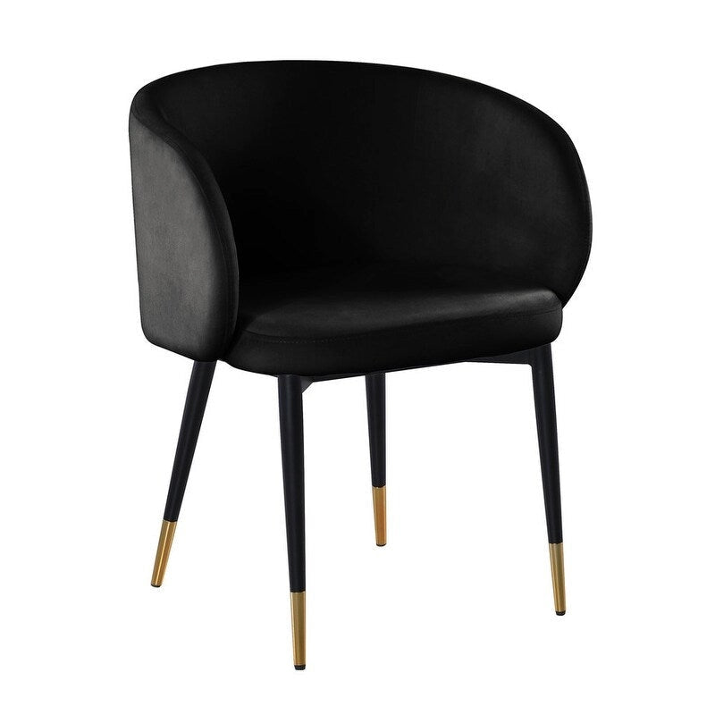 Rustic Velvet Upholstered Dining Chair