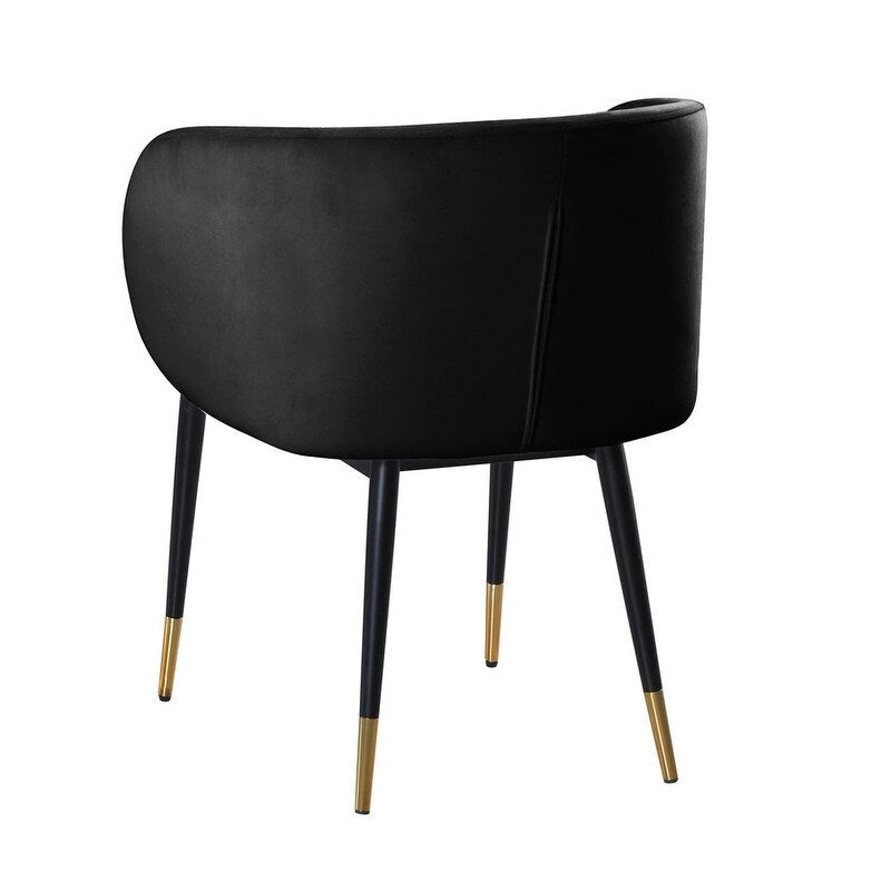 Rustic Velvet Upholstered Dining Chair