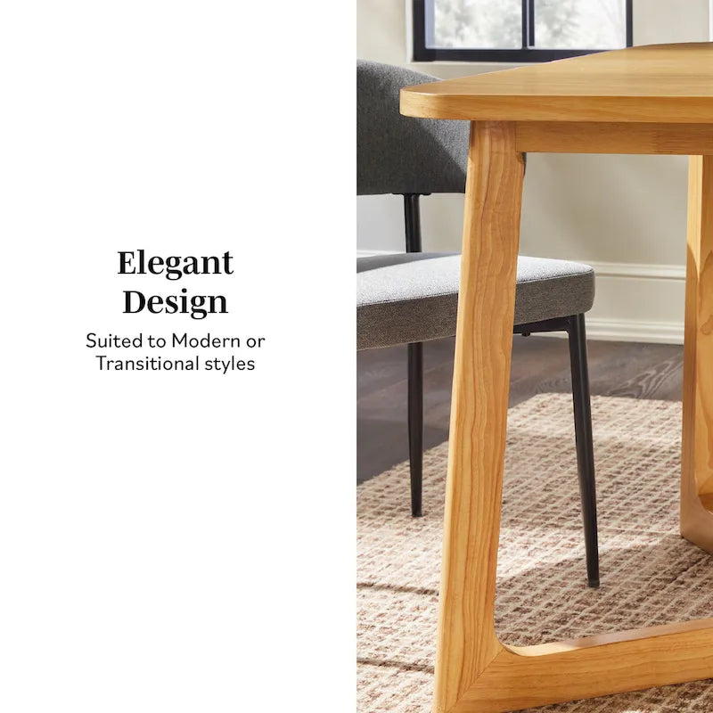 Modern Solid Wood Dining Table with Geometric Legs