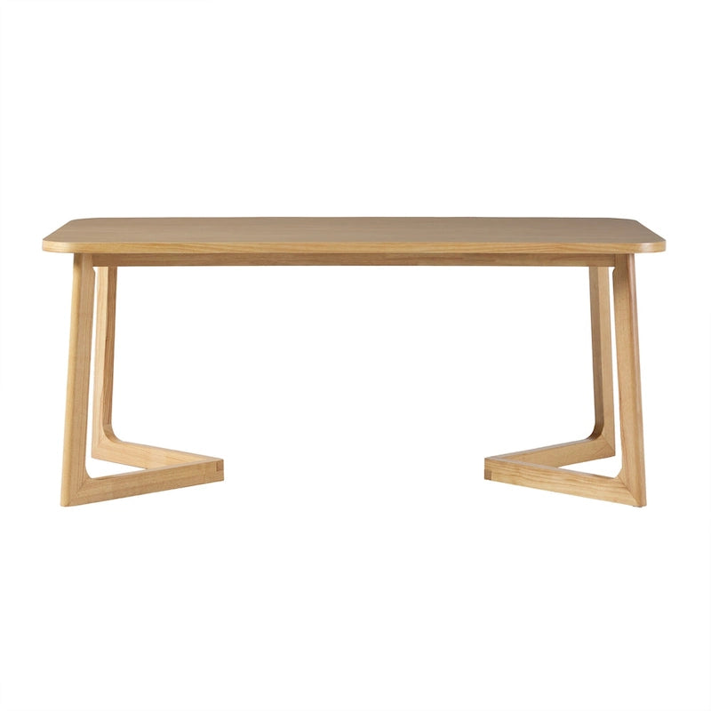 Modern Solid Wood Dining Table with Geometric Legs