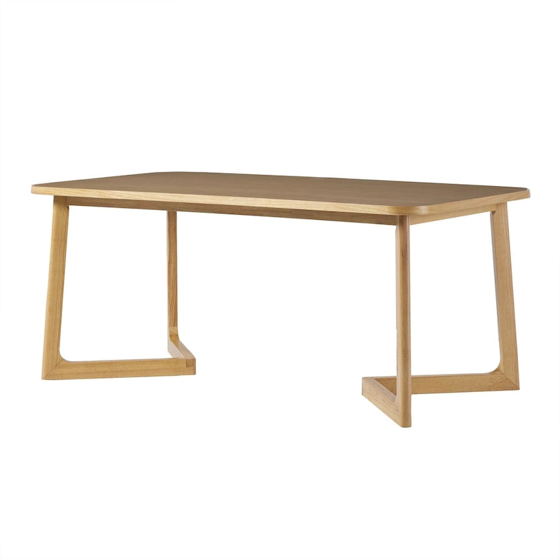 Modern Solid Wood Dining Table with Geometric Legs