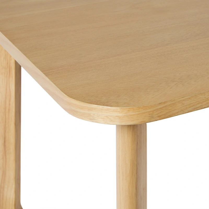 Modern Solid Wood Dining Table with Geometric Legs
