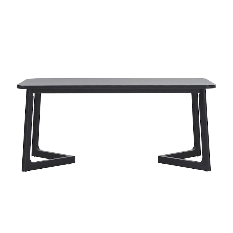 Modern Solid Wood Dining Table with Geometric Legs
