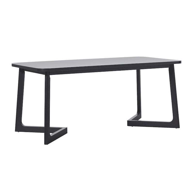 Modern Solid Wood Dining Table with Geometric Legs