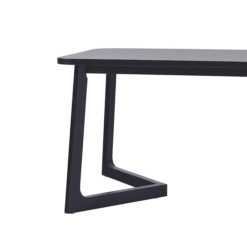 Modern Solid Wood Dining Table with Geometric Legs